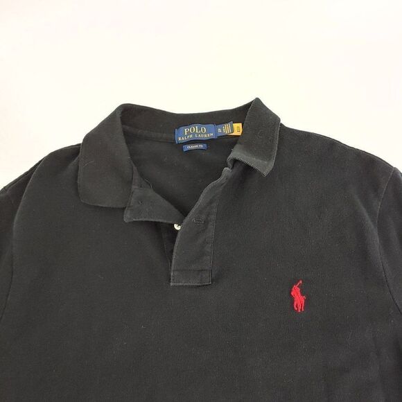 Polo Ralph Lauren Men's XL Classic Fit Rugby Polo Shirt Short Sleeve Black - Picture 2 of 10
